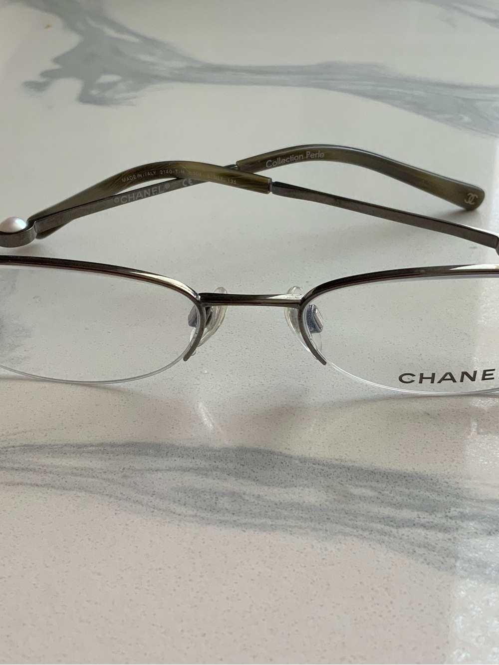 Chanel Eyeglasses, Frames Only, Collection Perle 2140-T-H 304,Italy